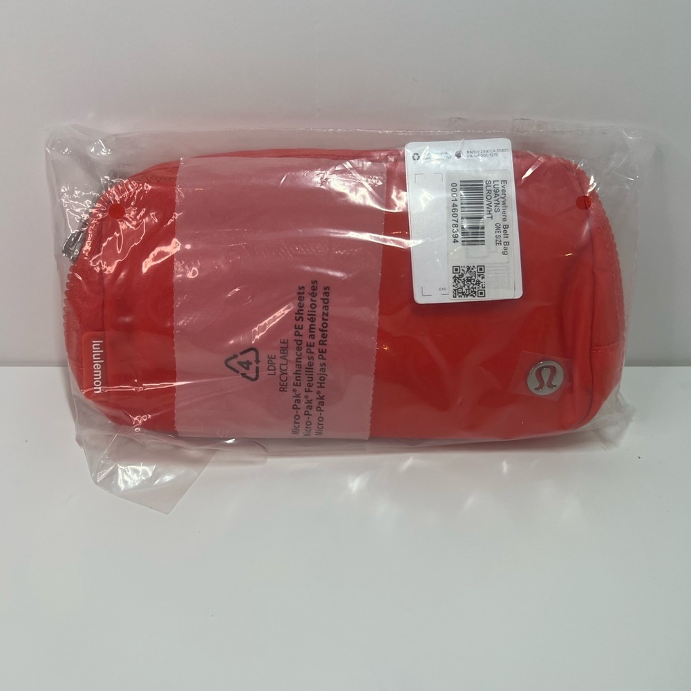 Lululemon Everywhere Belt Bag 1L Solar Orangee with White Lettering